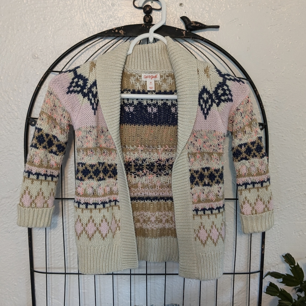Toddler girls Cat & Jack cardigan; size 3T
